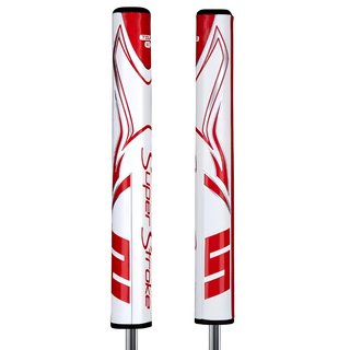 SuperStroke Zenergy Tour 3.0 grip per putter, bianco/rosso
