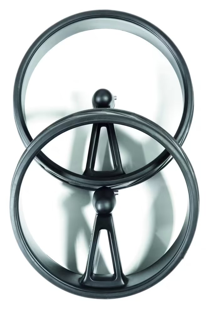 JuCad Complete Wheel Set (3) per carrelli elettrici PHANTOM TITAN (cerchi e pneumatici), titanium