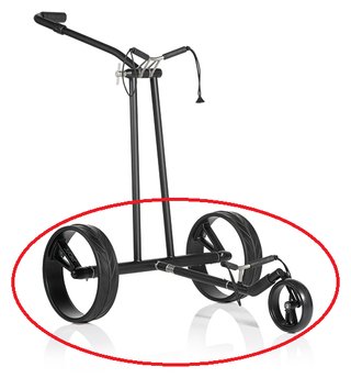 JuCad Complete Wheel Set (3) per carrelli elettrici PHANTOM TITAN (cerchi e pneumatici), titanium