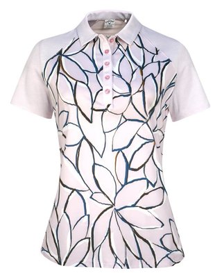 Callaway Linear Floral polo donna, pink nectar