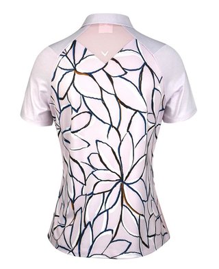Callaway Linear Floral polo donna, pink nectar