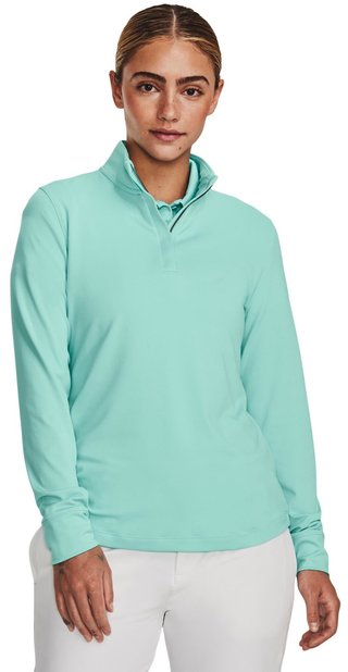 Under Armour Playoff 1/4 Zip felpa da donna, neo turquoise