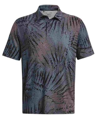 Under Armour Playoff 3.0 Printed polo da uomo, nero/fizz pink