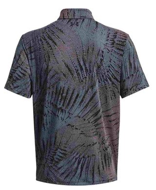 Under Armour Playoff 3.0 Printed polo da uomo, nero/fizz pink