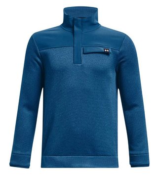 Under Armour Sweaterfleece 1/2 Zip felpa junior, varsity blue/halo gray