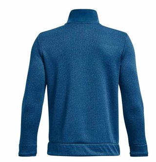 Under Armour Sweaterfleece 1/2 Zip felpa junior, varsity blue/halo gray