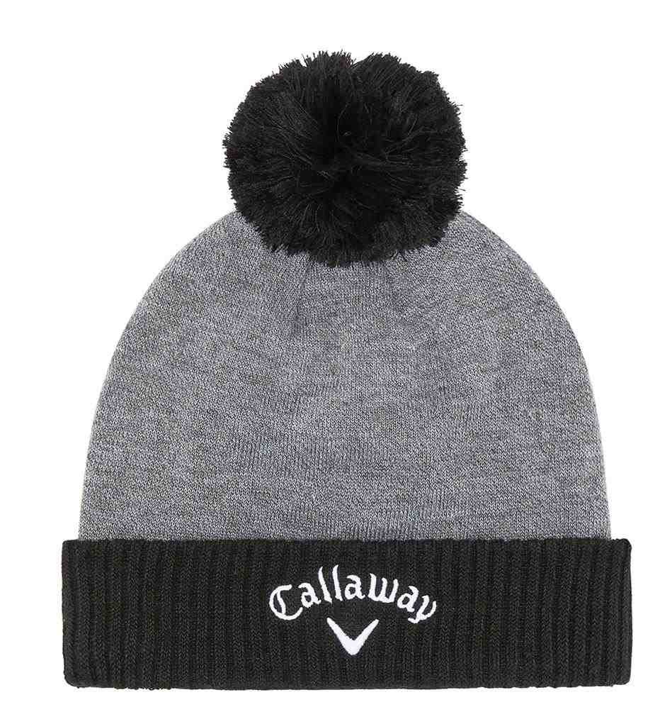 Callaway Pom berretto in lana da uomo, grigio/nero