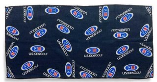 U.S. Kids U.S. Kids Golf Multi Logo Microfiber asciugamano da golf, nero