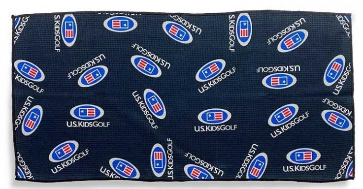 U.S. Kids U.S. Kids Golf Multi Logo Microfiber asciugamano da golf, nero