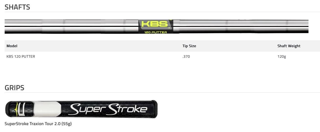 Cobra KING Vintage Nova putter, Single Bend