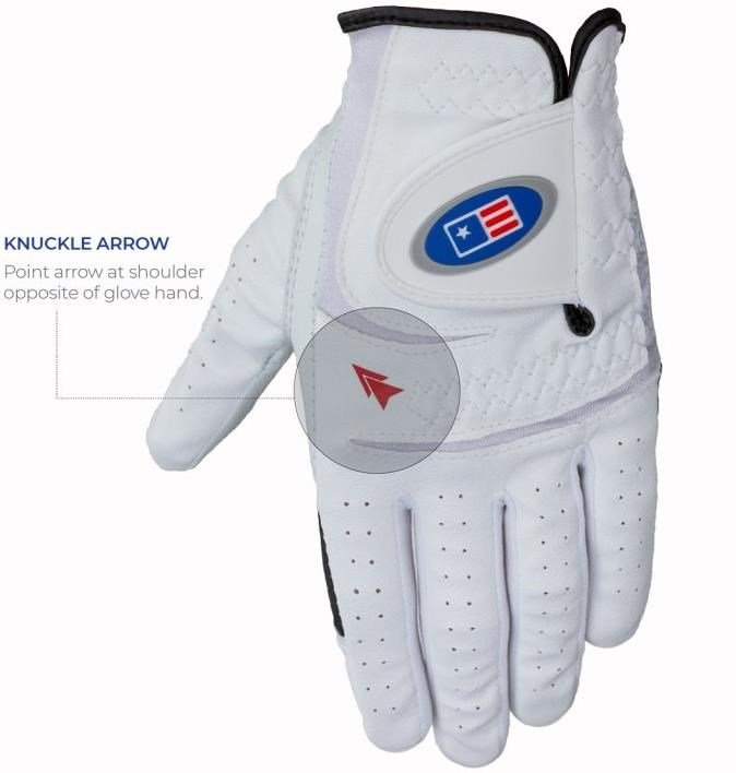 U.S. Kids Golf Golfer GG4 guanto junior, bianco