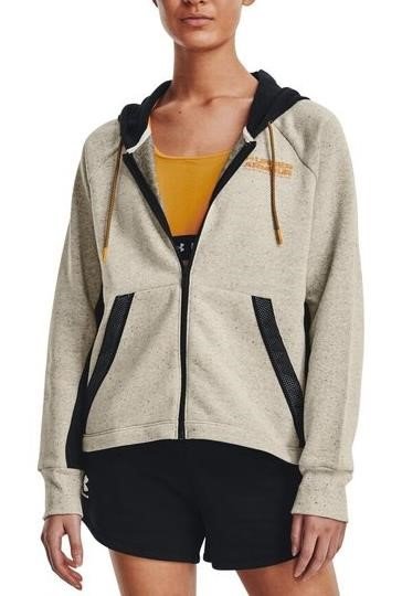 Under Armour Rival + FZ Hoodie felpa donna, marrone