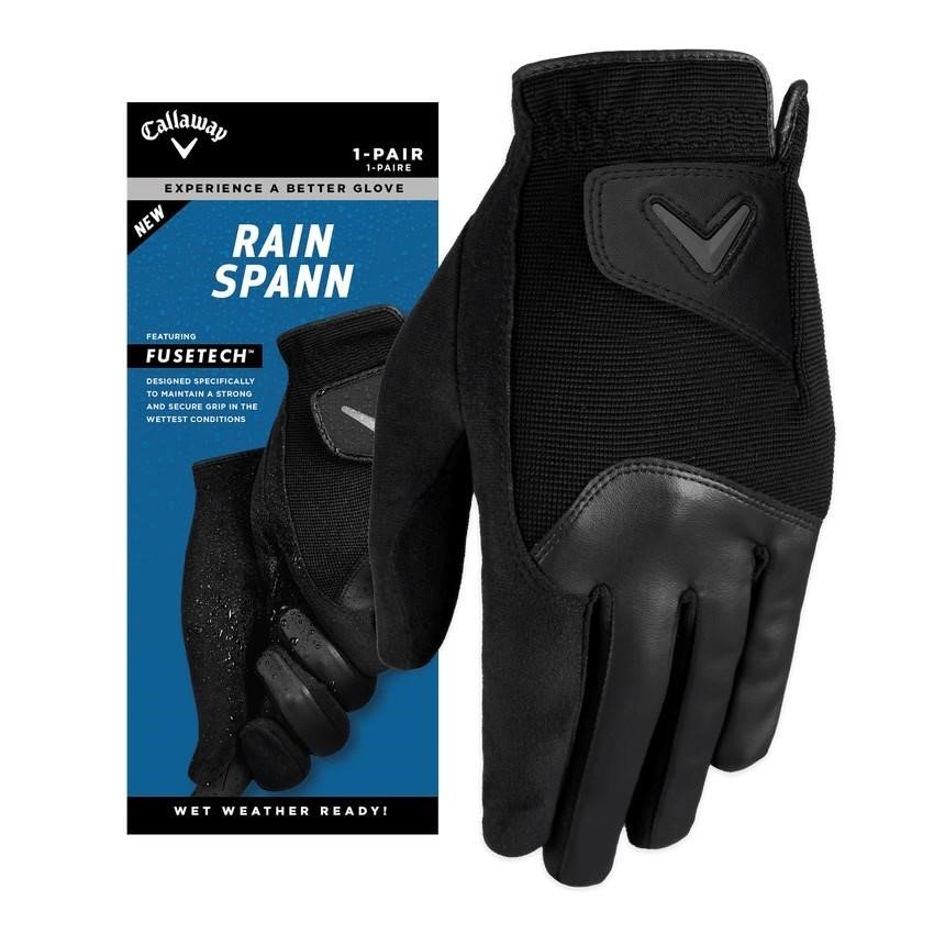 Callaway Rain Spann 2023 guanti da golf uomo (coppia), nero