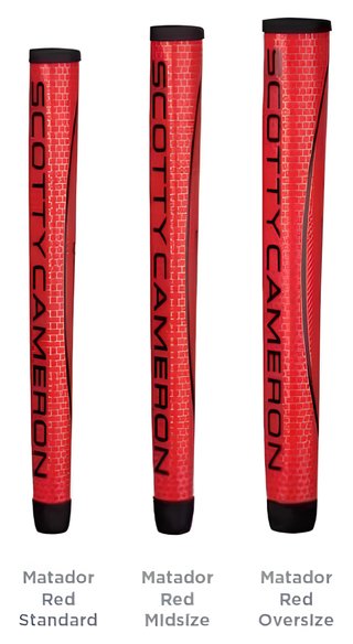 Scotty Cameron Matador putter grip, nero/rosso, midsize