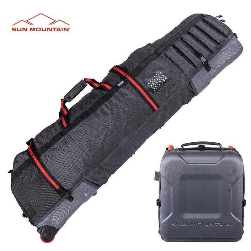 Sun Mountain Kube custodia da viaggio, acciaio/nero/rush red
