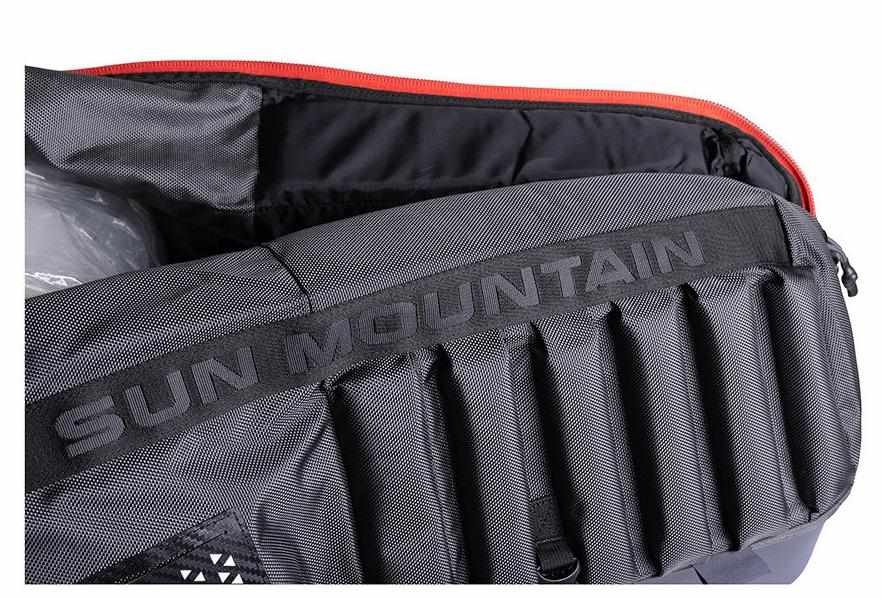Sun Mountain Kube custodia da viaggio, acciaio/nero/rush red