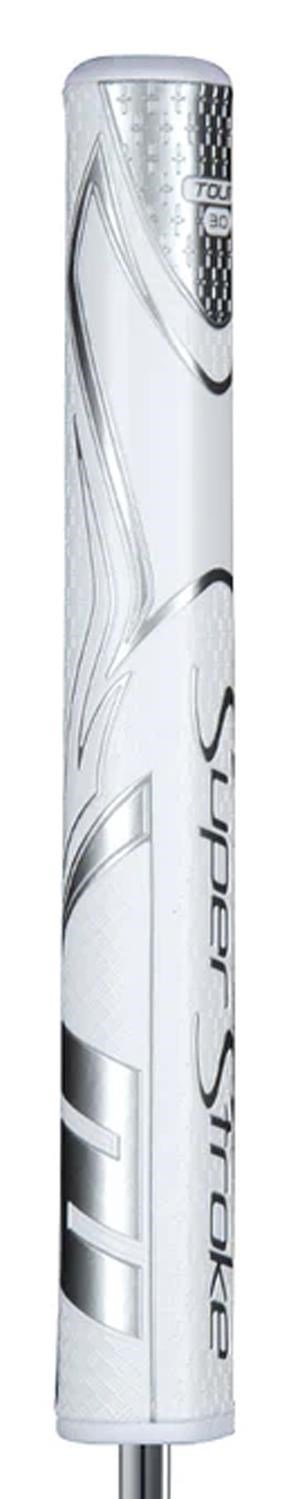 SuperStroke Zenergy Tour 3.0 grip per putter, bianco/argento