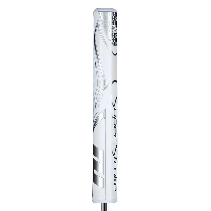 SuperStroke Zenergy Tour 3.0 grip per putter, bianco/argento