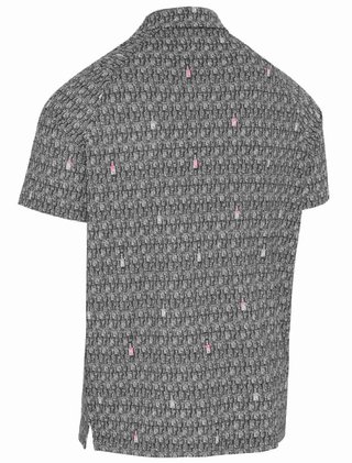Callaway All-Over Scotch Novelty Print polo da uomo, asphalt