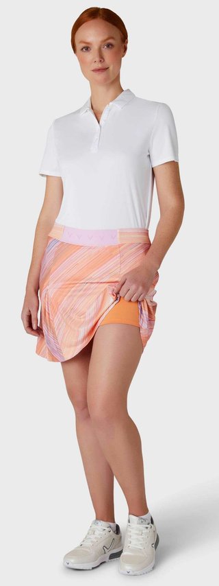 Callaway Striped Pleated 17" gonna da donna, papaya