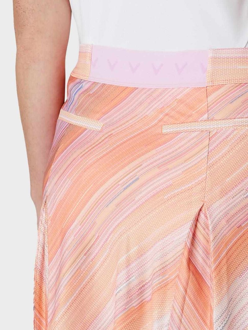 Callaway Striped Pleated 17" gonna da donna, papaya