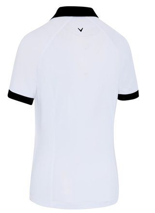 Callaway V-Placket Colorblock polo da donna, brilliant white/caviar