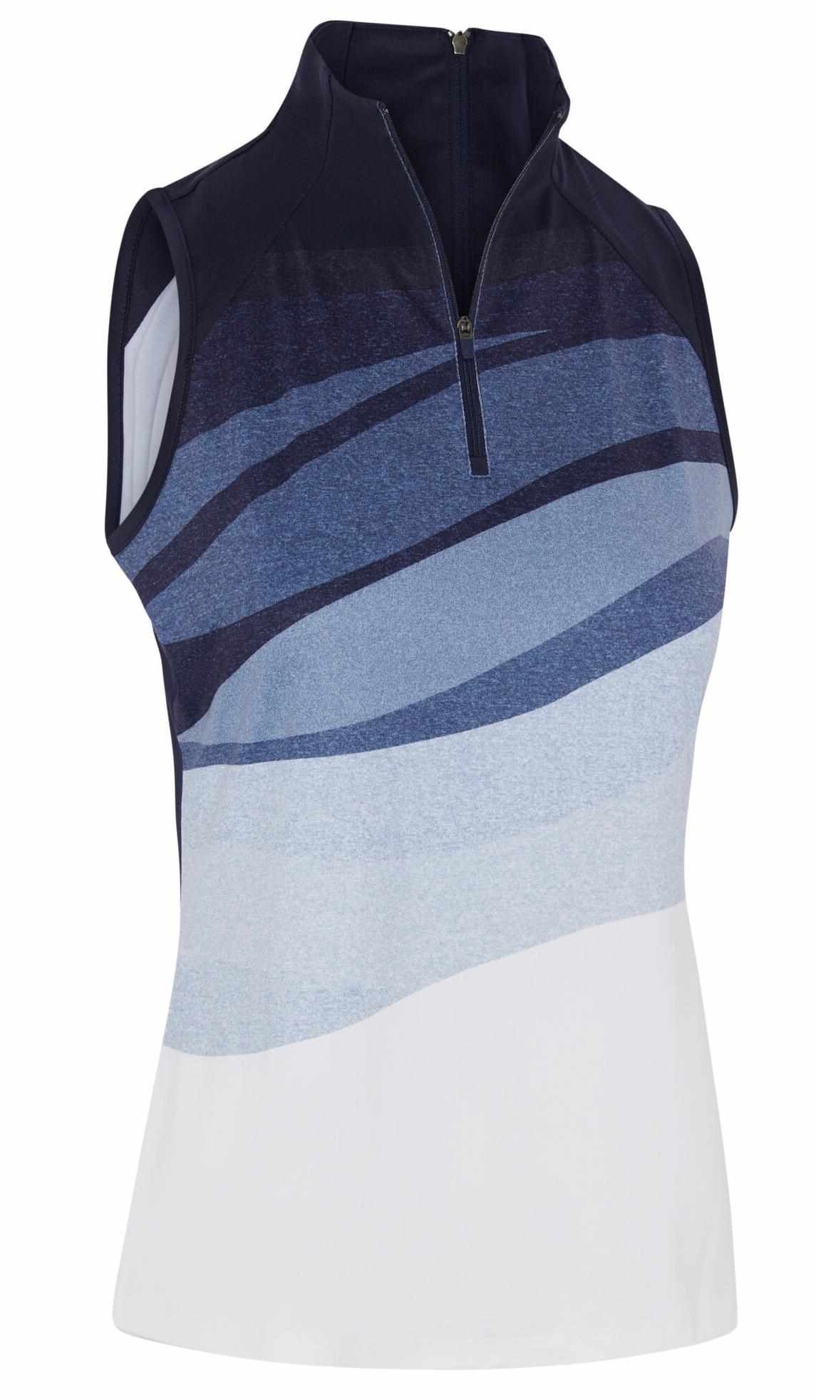 Callaway Gradient Wave Sleeveless polo da donna, peacoat