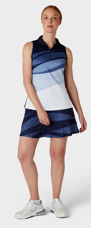 Callaway Gradient Wave Sleeveless polo da donna, peacoat