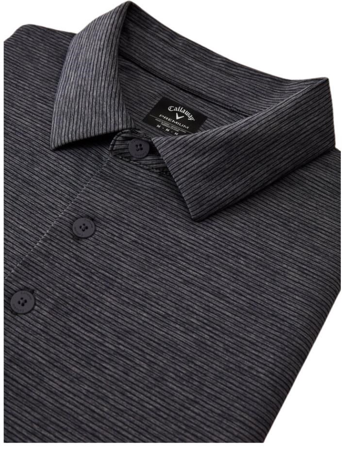 Callaway Premium Fine Line polo da uomo, ebony heather