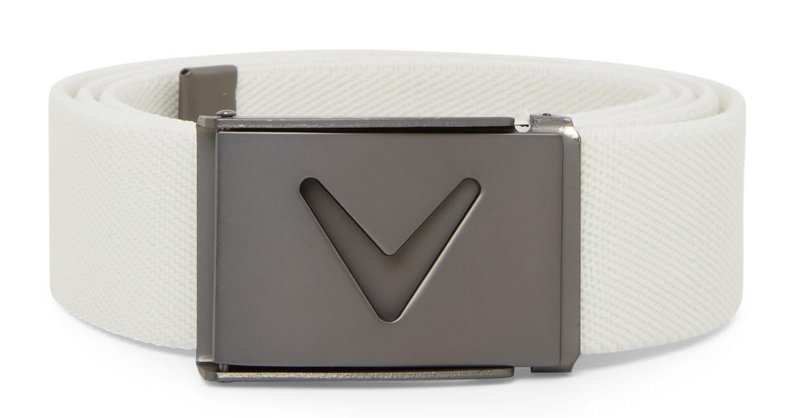 Callaway V-Logo Web cintura da golf da uomo, bianco