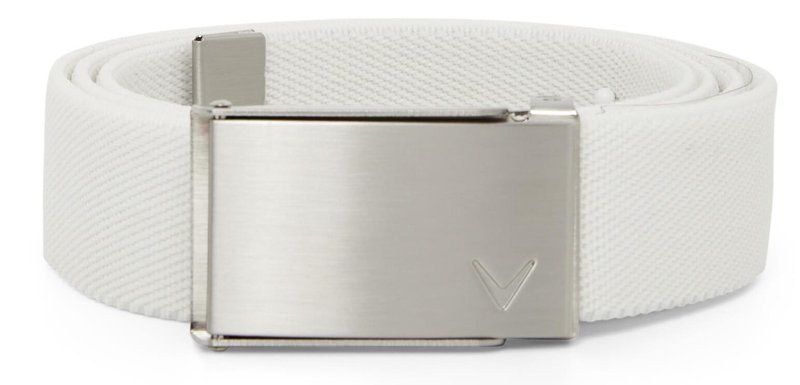 Callaway Cut To Fit Solid Webbed cintura, bianca