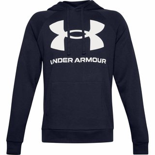 Under Armour Rival Fleece Big Logo felpa da uomo, midnight navy