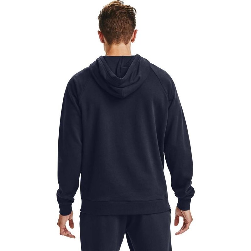 Under Armour Rival Fleece Big Logo felpa da uomo, midnight navy