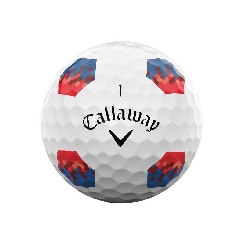 Callaway Chrome Tour TruTrack palline da golf, blu/rosse