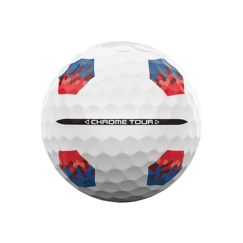 Callaway Chrome Tour TruTrack palline da golf, blu/rosse