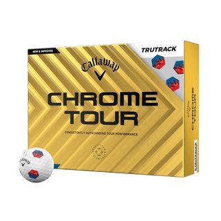 Callaway Chrome Tour TruTrack palline da golf, blu/rosse
