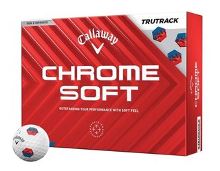 Callaway Chrome Soft TruTrack palline da golf, blu/rosse