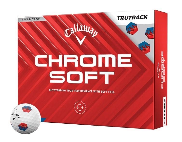 Callaway Chrome Soft TruTrack palline da golf, blu/rosse