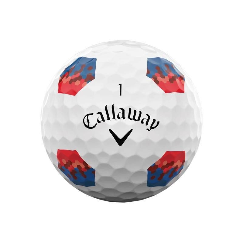 Callaway Chrome Soft TruTrack palline da golf, blu/rosse