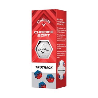 Callaway Chrome Soft TruTrack palline da golf, blu/rosse