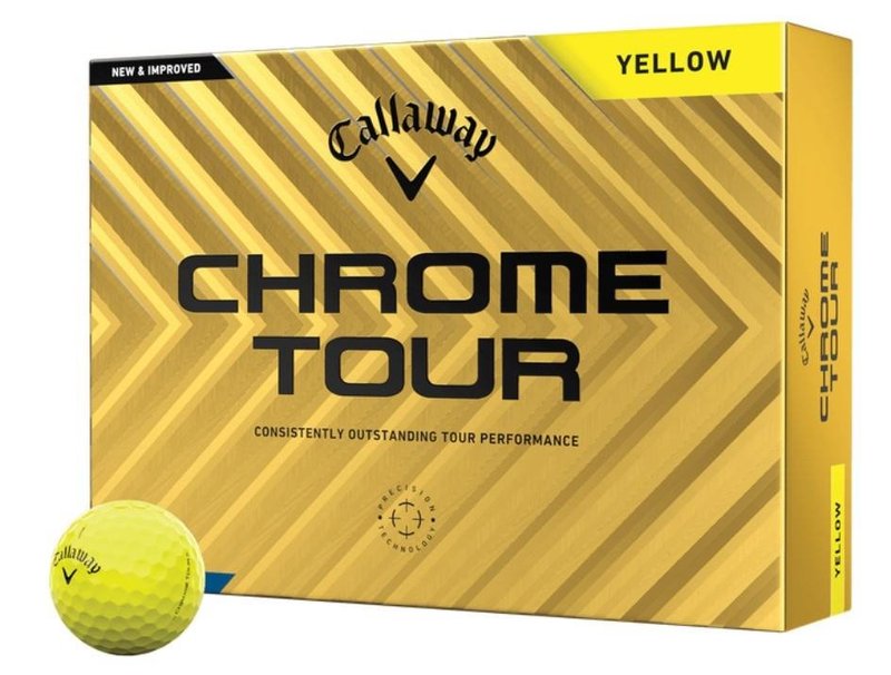 Callaway Chrome Tour 24 palline da golf, gialle