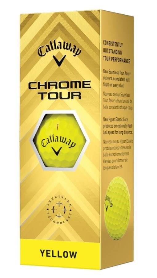 Callaway Chrome Tour 24 palline da golf, gialle