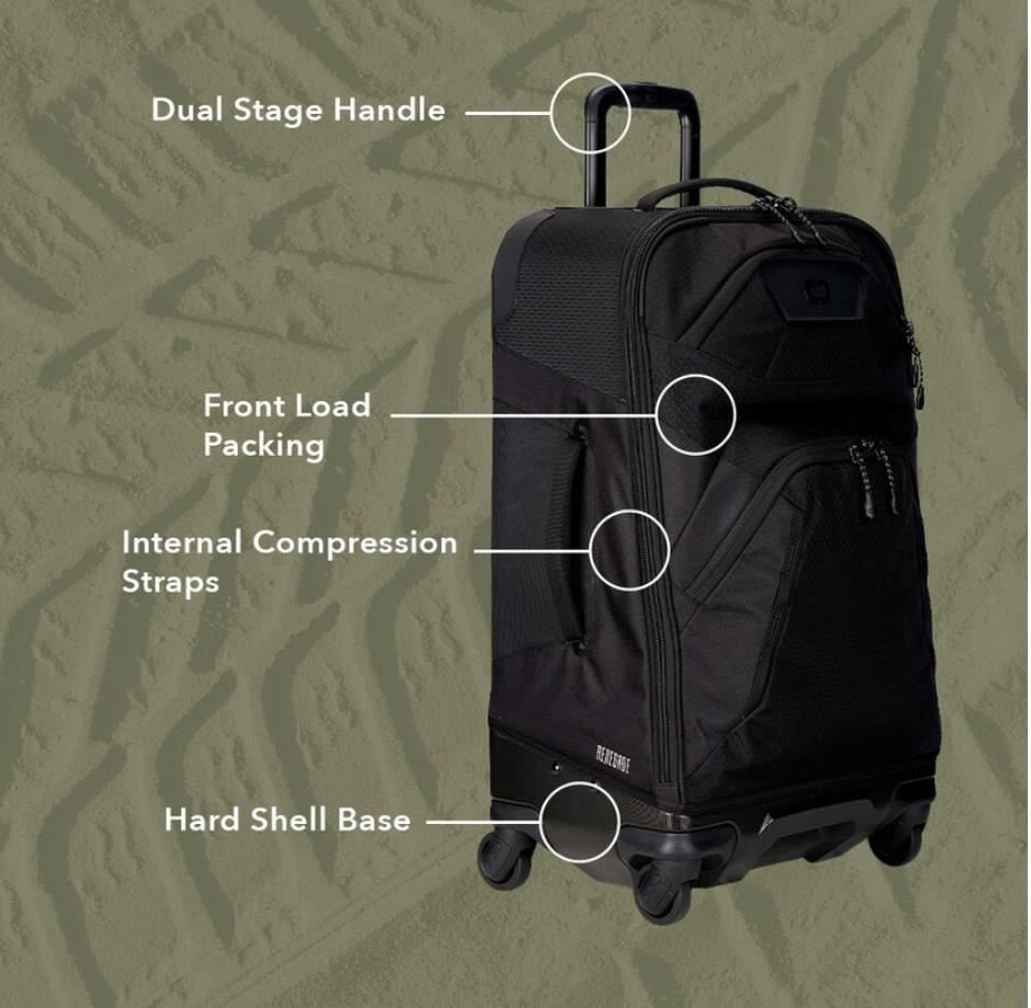 Ogio Renegade 26" 4-Wheel Travel Bag 52L borsa da golf, quadrifoglio