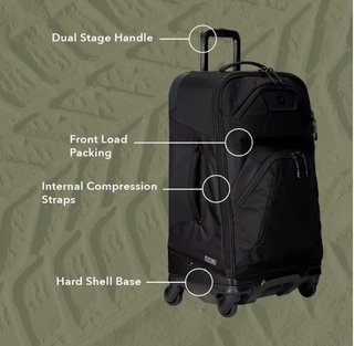 Ogio Renegade 26" 4-Wheel Travel Bag 52L borsa da golf, quadrifoglio