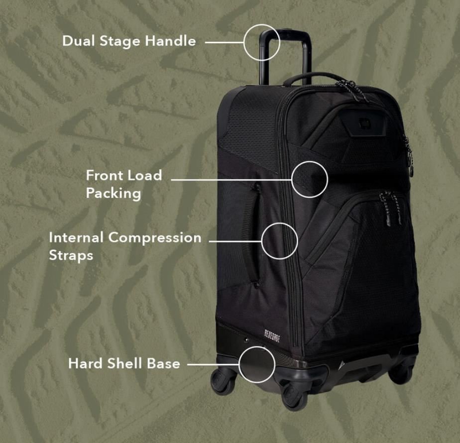 Ogio Renegade 26" 4-Wheel Travel Bag 52L borsa da golf, navy abyss