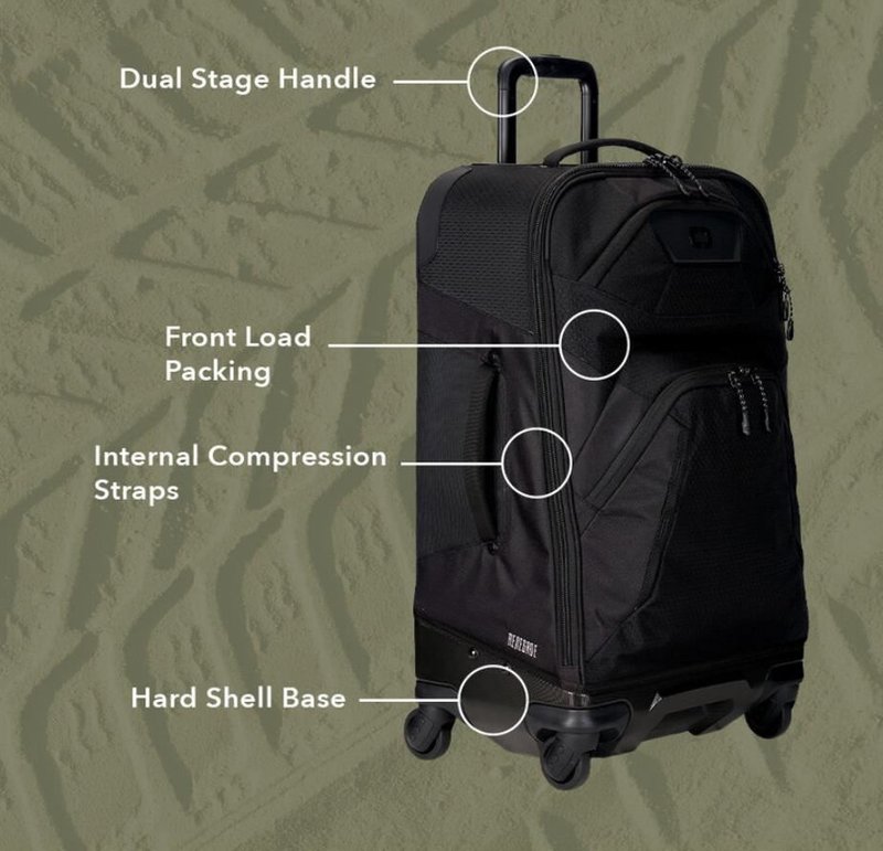 Ogio Renegade 26" 4-Wheel Travel Bag 52L borsa da golf, navy abyss