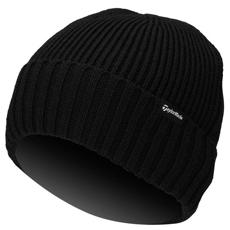 TaylorMade Ribbed Knit berretto da uomo, nero