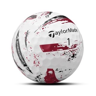 TaylorMade SpeedSoft Ink palline da golf (12 palline), rosse