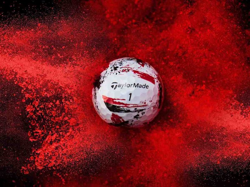 TaylorMade SpeedSoft Ink palline da golf (12 palline), rosse