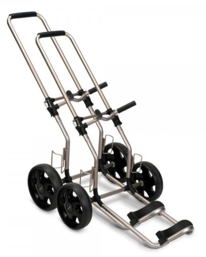 Bag Boy Rental Dual Tube carrello manuale, argento alluminio